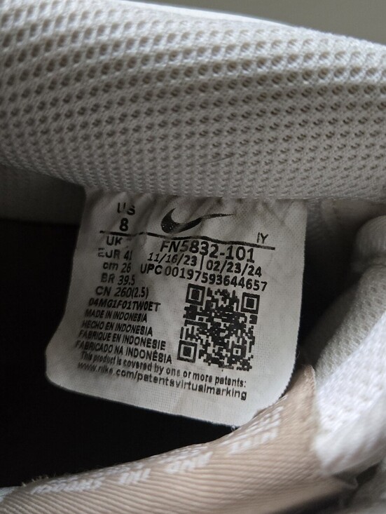 Nike Air Force 1 ’07 Low White Cave Stone Sneakers Men’s Size 8 main image 9